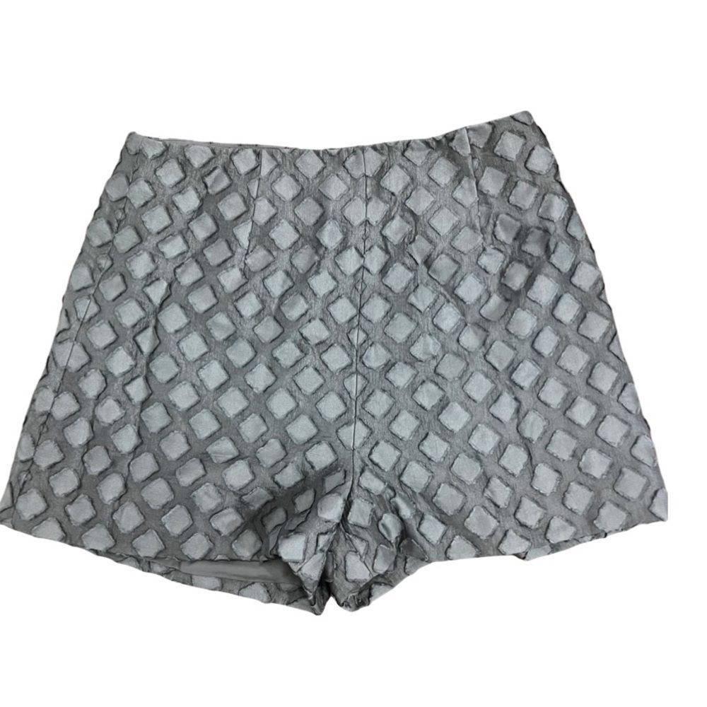 Anthropologie C/MEO Collective NWT Silver Geometric Shorts